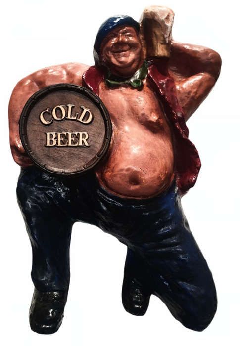 Giant Barrel Man Wall Mounted Pub/Bar Decor. COLD BEER. Brand New Products. Collections Are Allowed.