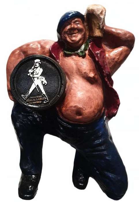 Giant Barrel Man Wall Mounted Pub/Bar Decor JOHNNIE WALKER WHISKY. Brand New. Collections allowed.