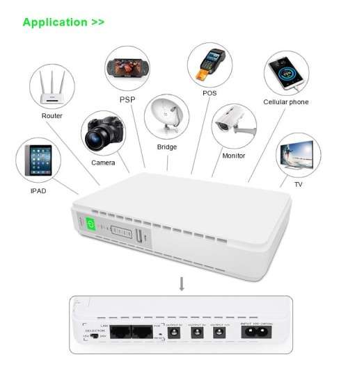 Mini UPS 8800mAh Portable Uninterruptible Power Supply Battery Back-Up. Collections Are Allowed.