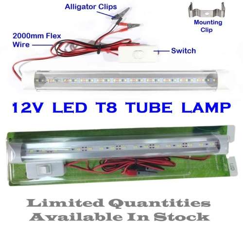 12V LED T8 Tube Lamp. Can be used with a Battery. Load Shedding Buster. Collections Allowed.