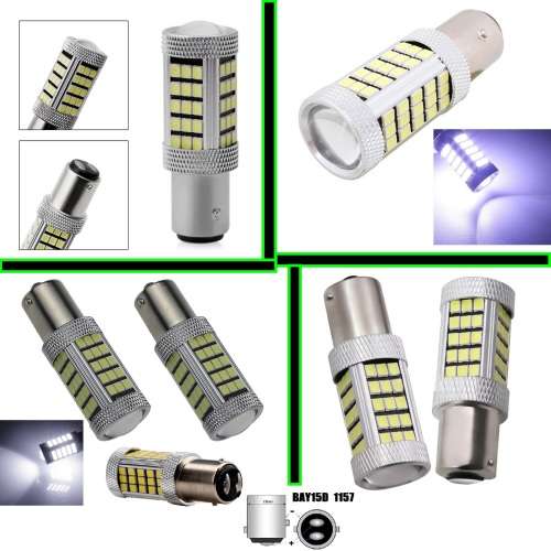 Cool White 1157/BAY15D 16W 990lm 66xSMD2835 LED Light Bulb, DC9~32V. Collections Are Allowed.
