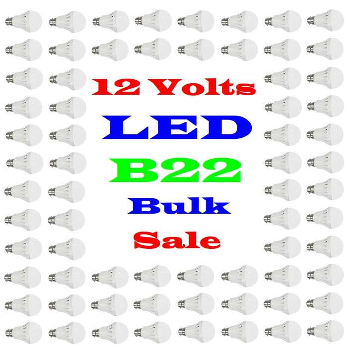 BULK SALE: 50x LED Light Bulbs 5W LED 12V B22. These are 12Volts products. Collections Are Allowed.