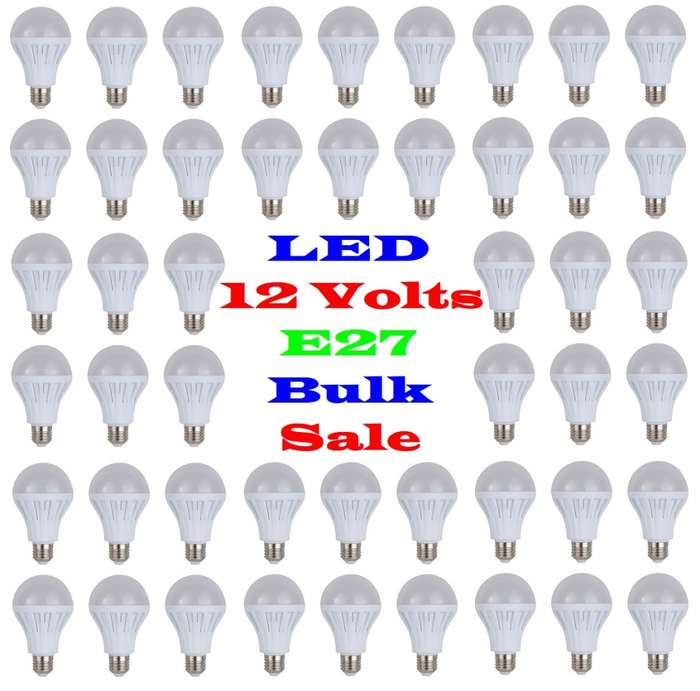 BULK SALE: 50x LED Light Bulbs 5W LED 12V E27. These are 12Volts products. Collections Are Allowed.