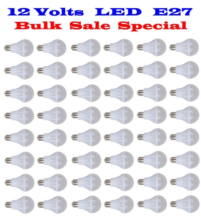 BULK SALE: 50x LED Light Bulbs 5W LED 12V E27. These are 12Volts products. Collections Are Allowed.