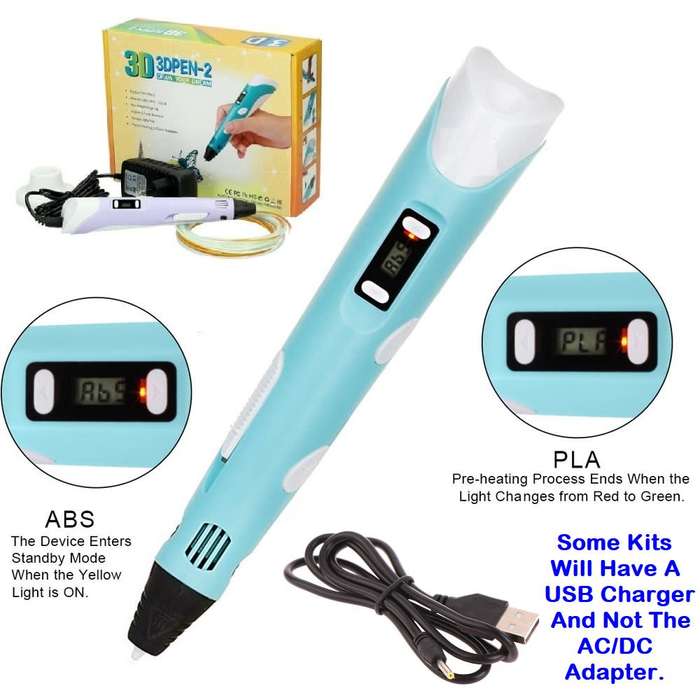 Intelligent 3D Printing Pen With LED Display, PLA/ABS Filaments, Ideal Gift. Collections Are Allowed