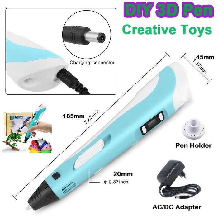 Intelligent 3D Printing Pen With LED Display, PLA/ABS Filaments, Ideal Gift. Collections Are Allowed