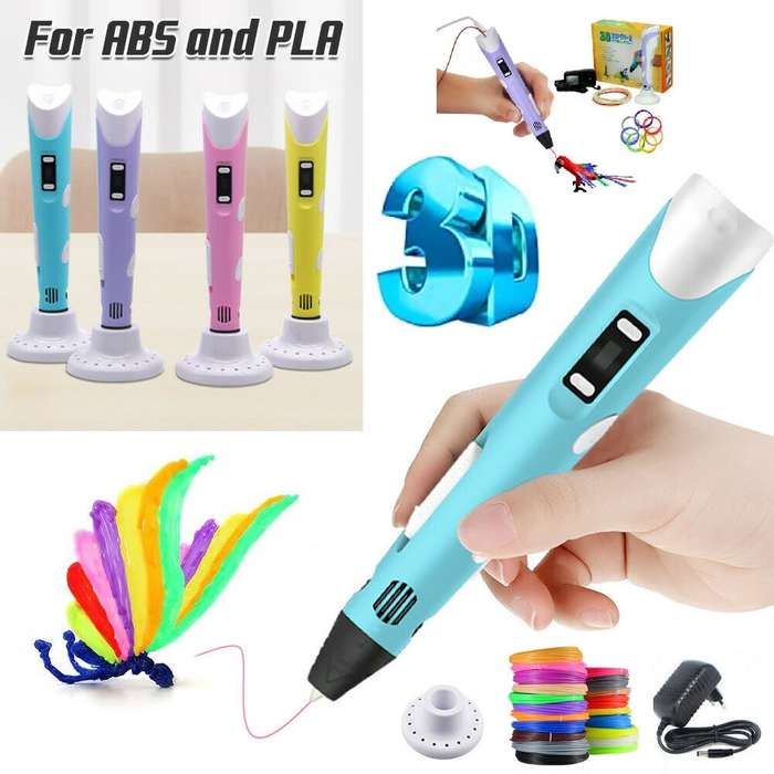 Intelligent 3D Printing Pen With LED Display, PLA/ABS Filaments, Ideal Gift. Collections Are Allowed