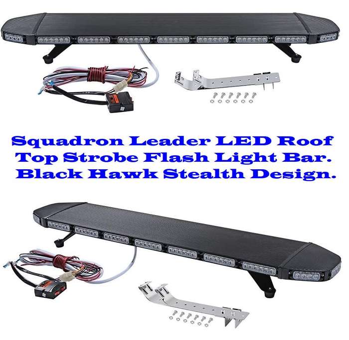 LED Roof Top Flash Strobe Light Black Hawk Squadron Leader Stealth Design. Collections Are Allowed.
