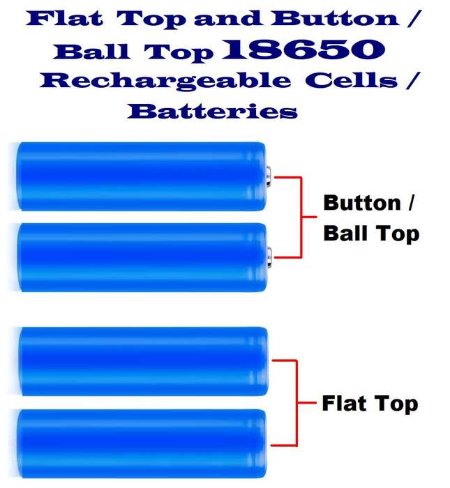 18650 Rechargeable 3.7V Batteries Button / Ball Top Versions. Royal Blue Colour. Collections Allowed