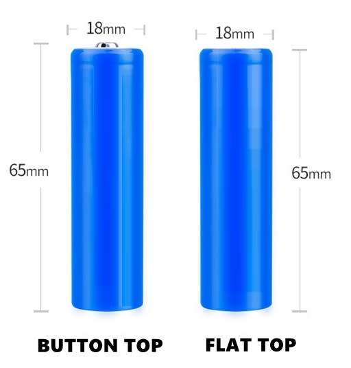 18650 Rechargeable 3.7V Batteries Button / Ball Top Versions. Royal Blue Colour. Collections Allowed