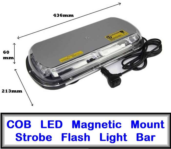 Amber Orange COB LED Car Roof Top Strobe Flash Warning Light Magnetic Mount. Collections Are Allowed