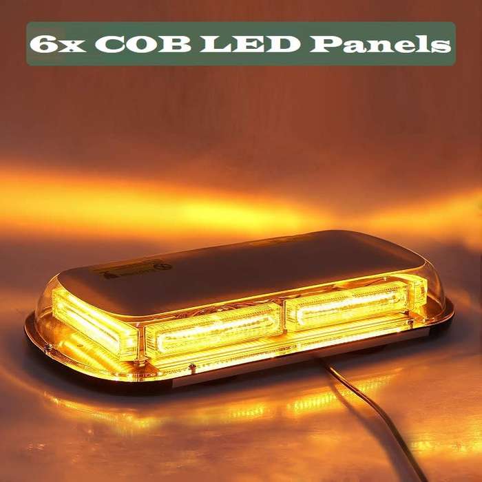 Amber Orange COB LED Car Roof Top Strobe Flash Warning Light Magnetic Mount. Collections Are Allowed