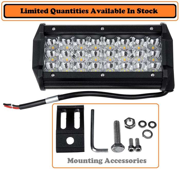 Construction Vehicle 72W LED Light Bar Dual Colour White + Amber Flashing Modes. Collections Allowed