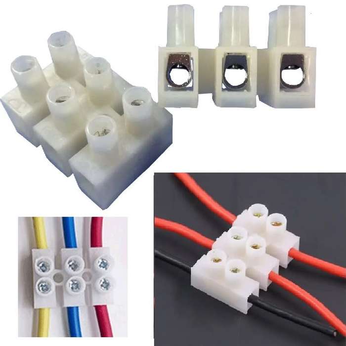 Quick Screw Triple-Wire (3 Channels) Terminal Block Connectors. Collections Are Allowed.
