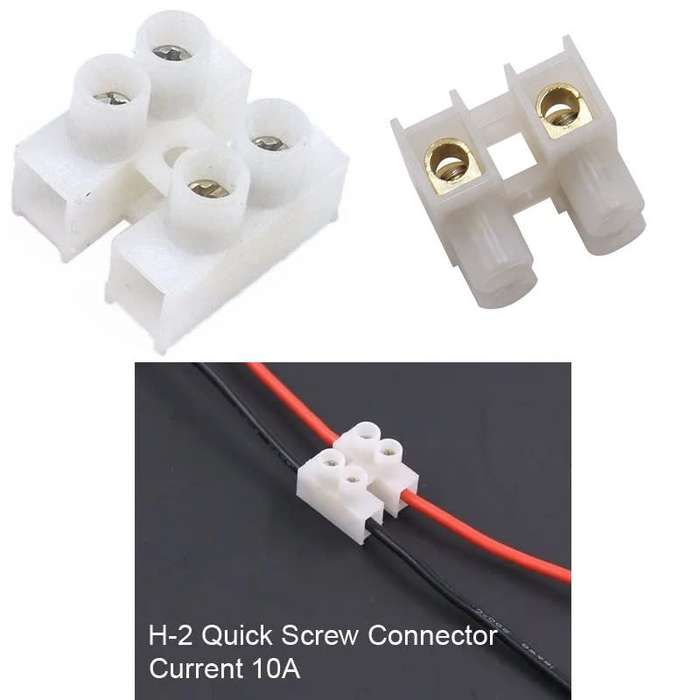 Quick Screw Double-Wire (2 Channels) Terminal Block Connectors. Collections Are Allowed.