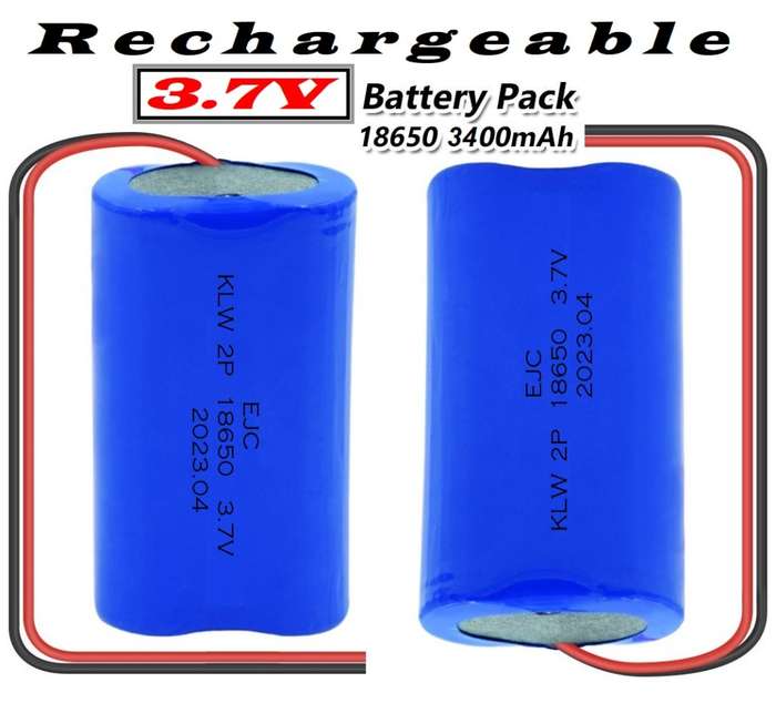 Rechargeable 18650 Battery Twin Pack 3.7V 2-Cells Pack In Parallel Connection. Collections Allowed.