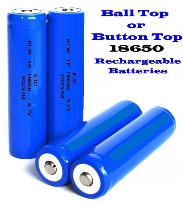 18650 Rechargeable 3.7V Batteries Button / Ball Top Versions. Royal Blue Colour. Collections Allowed