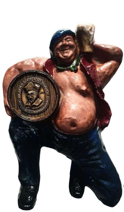 Giant Barrel Man Wall Mounted Pub/Bar Decor RICHELIEU BRANDY/COGNAC. Brand New. Collections Allowed.