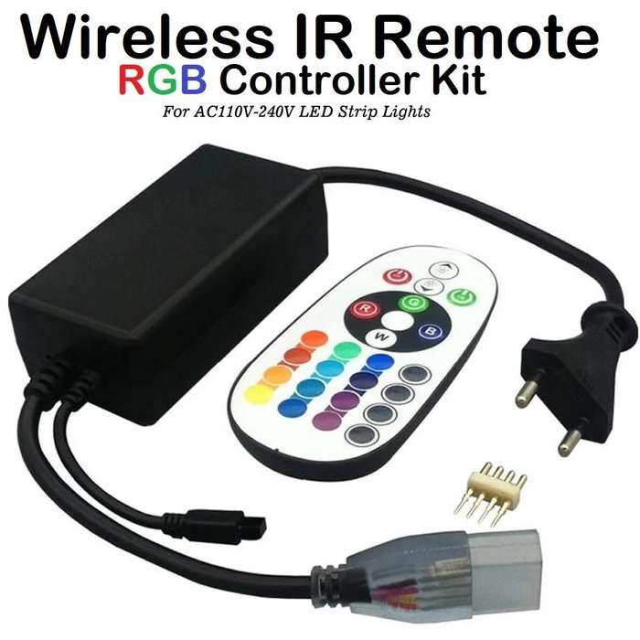 LED Strip Rope Lights 100m MultiColour LED RGB Light 220V + Remote Control Kit. Collections Allowed.