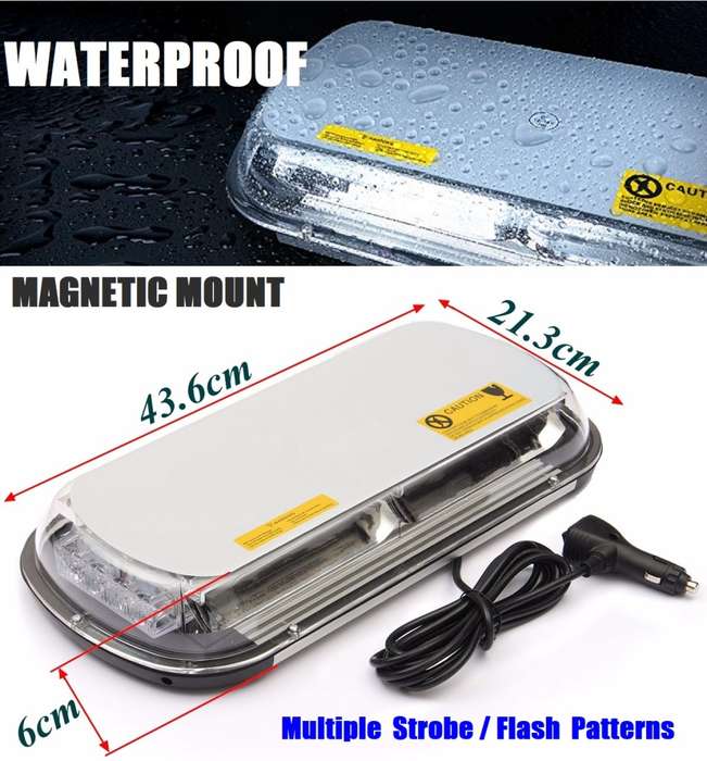 Amber Orange COB LED Car Roof Top Strobe Flash Warning Light Magnetic Mount. Collections Are Allowed