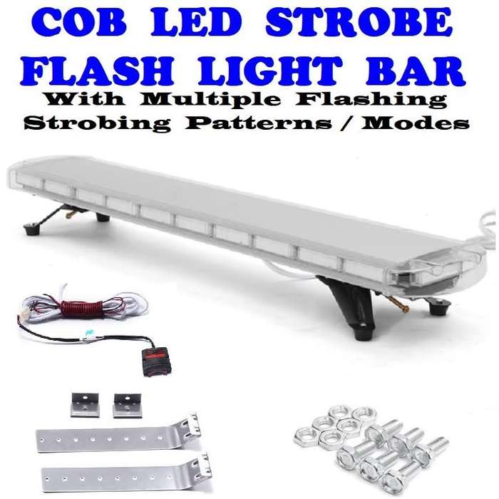 Cool White LED Vehicle Roof Top Hazard Warning Flash Strobe COB LED Light Bar. Collections Allowed.