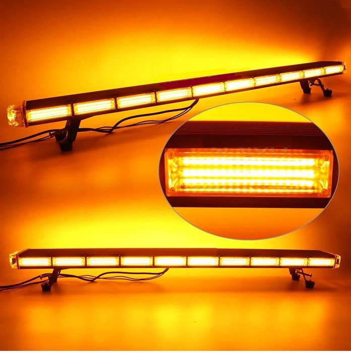 Amber COB LED Strobe Flash Emergency Hazard Warning Vehicle Roof Top Light Bar. Collections Allowed.