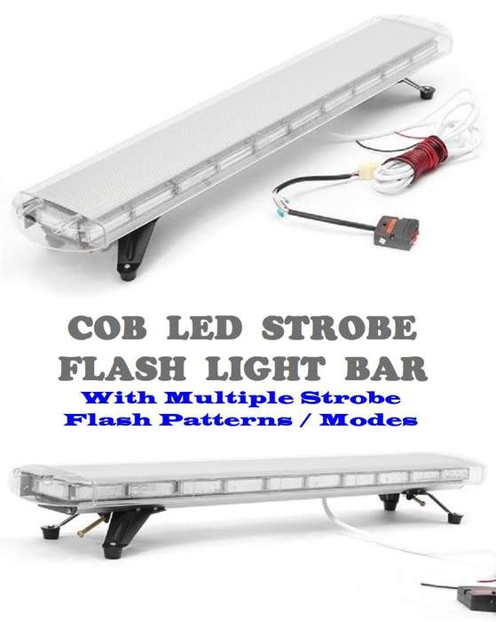 Security Vehicle Roof Top LED Hazard Warning Flash Strobe Light Bar. Cool White. Collections Allowed