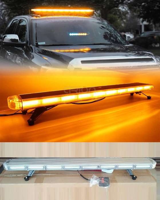 Amber Orange Yellow Strobe Flash Vehicle Roof Top Light Bar. Slim Type Design. Collections Allowed.