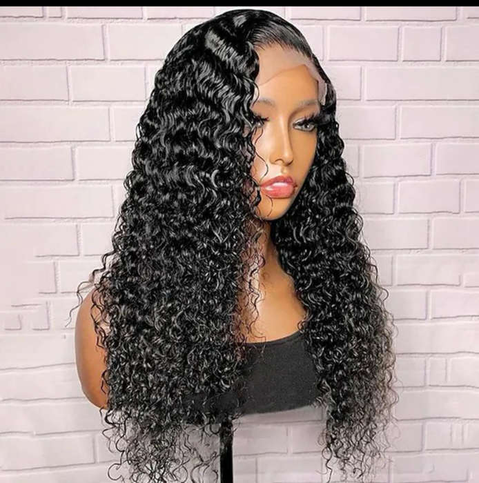 20 inch 3part closure Brazilian/Peruvian curly wig