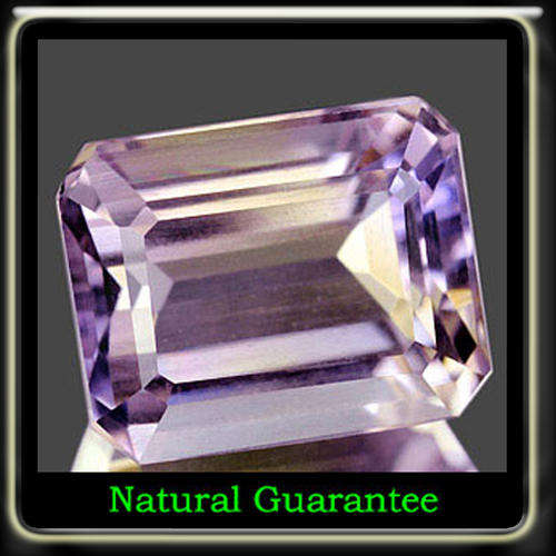 3.79CT REMARKABLE BI COLOR GENUINE AMETRINE A QUALITY GEMSTONE CUT IN A OCTAGON