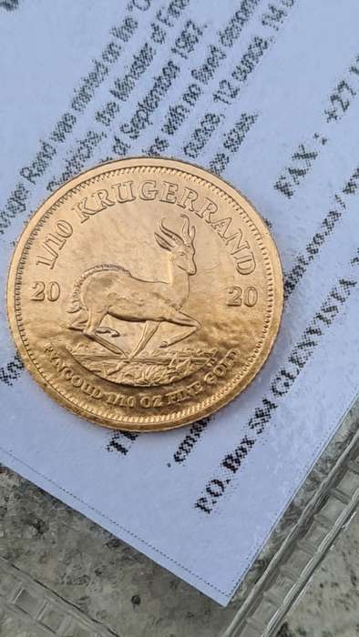2020 1/10 OZ Krugerrand- In pouch & with certificate- Gold is on the up!