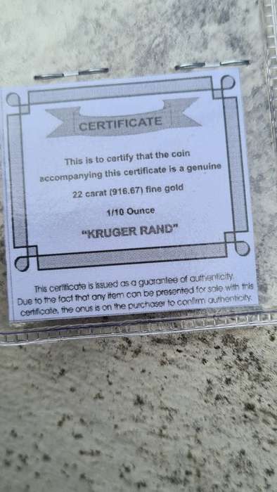 2020 1/10 OZ Krugerrand- In pouch & with certificate- Gold is on the up!