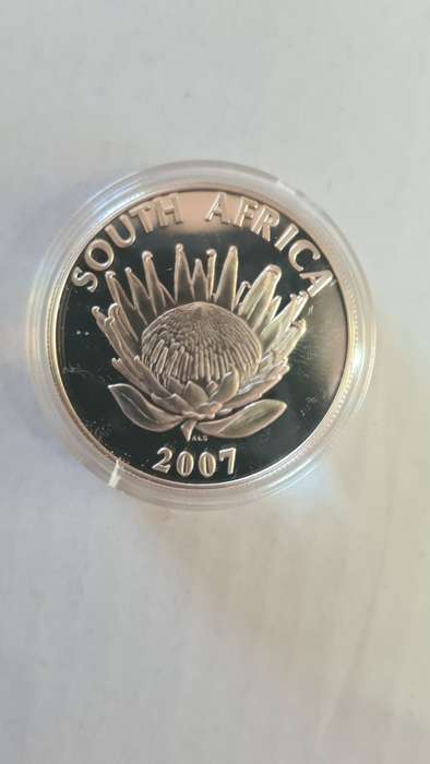 2007 Silver proof Protea Rand - In box & capsule with certificate