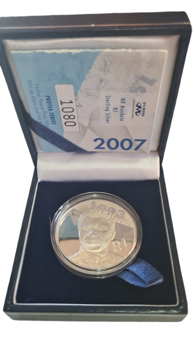 2007 Silver proof Protea Rand - In box & capsule with certificate
