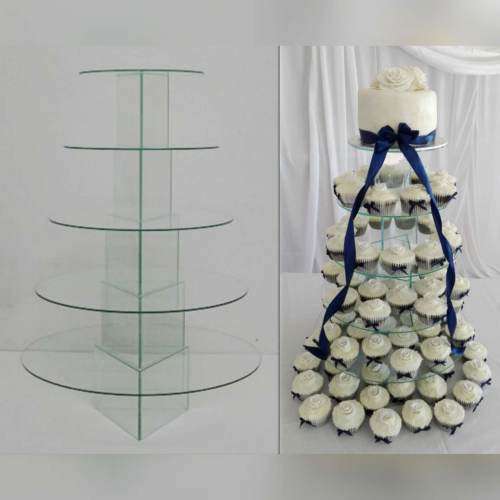5 Tier Glass Cupcake Stand (PLEASE READ BELOW BEFORE ORDERING)