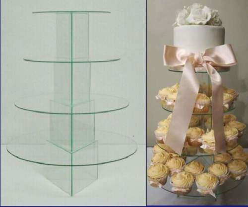 4 Tier Glass Cupcake Stand (PLEASE READ BELOW BEFORE ORDERING)