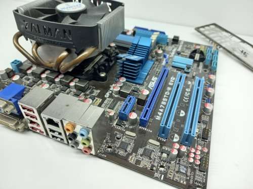 ASUS Motherboard Combo + AMD CPU + Zalman CPU Cooler With Heat Sink + Back Plate