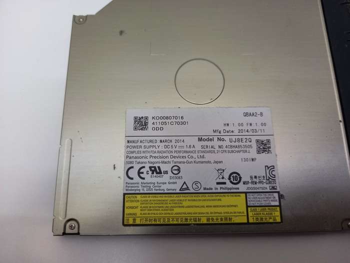 Laptop DVD Writer | Model: UJ8E2Q