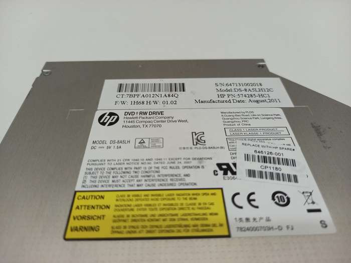 Retail: R750 | HP Laptop DVD Writer | Model: DS-8A5LH12C | Verified Tested | Laptop Parts In Stock