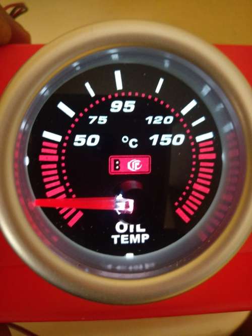 Ket Oil Temperature Gauge - 2` / 52mm (50~150) Tinted Shell Car Smoke Universal Silver