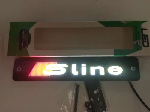 AUDI S LINE Flexible COB LED Daytime Running Light DRL Grille Emblem