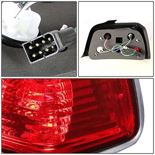 BMW E36 3-Series 4 Door Pair of Chrome Housing Red Tail Lights