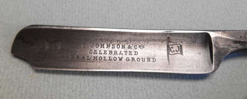 CHRIS JOHNSON & Co STRAIGHT Real Hollow CUT THROAT RAZOR SHEFFIELD