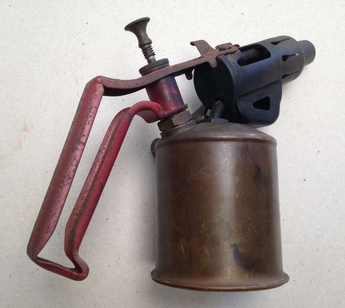 Vintage Optimus No. 411 SN Kerosene Paraffin Brass Blow Torch, Sweden