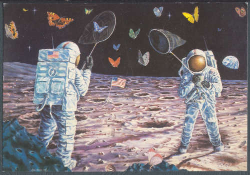 Post Card Painting by artist Jess Artem - `The Great Escape` Oil on Canvas Printed in England