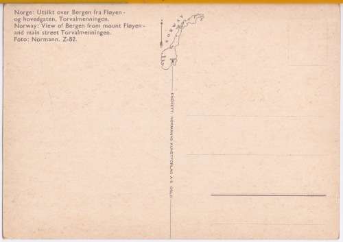Vintage Post Card - Hilsen Fra Bergen, Norway.