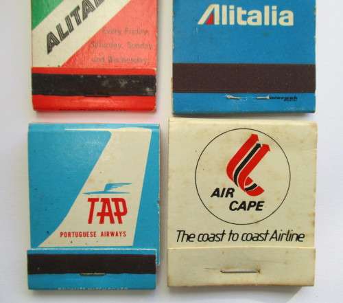 Vintage Matchbooks / matches -- Airline related - Air Cape / Alitalia / TAP