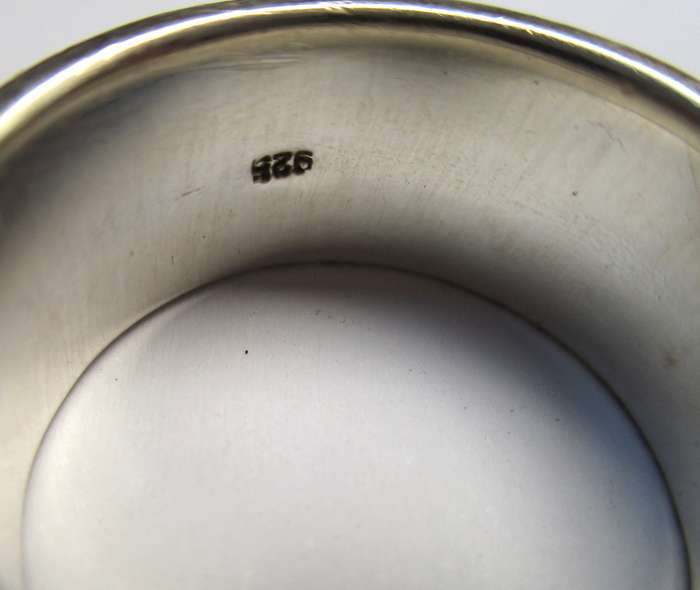 8.7 g Mens 925 Sterling silver ring - 20mm / size U