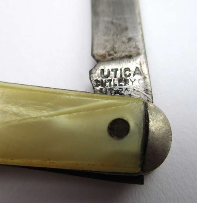 Vintage small `Teardrop` USA, Utica Cutlery Co., Folding knife / Fob knife / key chain knife