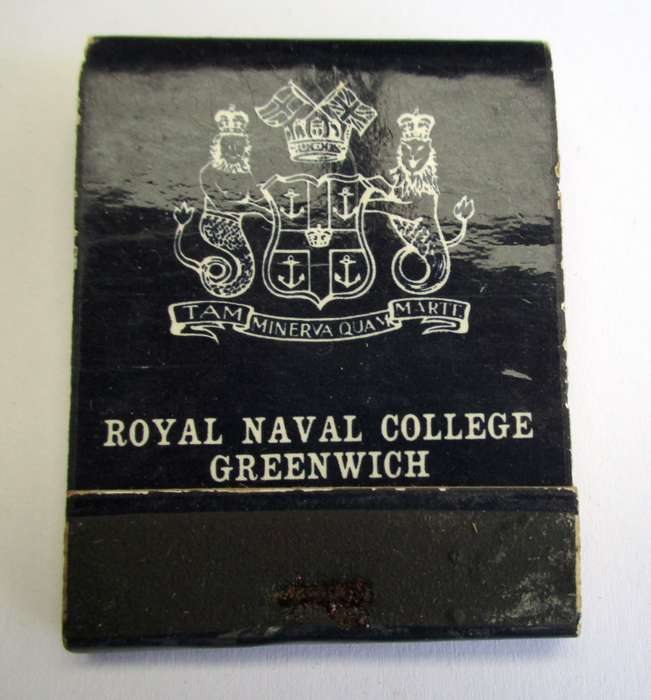 Vintage Matchbook / matches -- Royal Naval College, Greenwich, England.